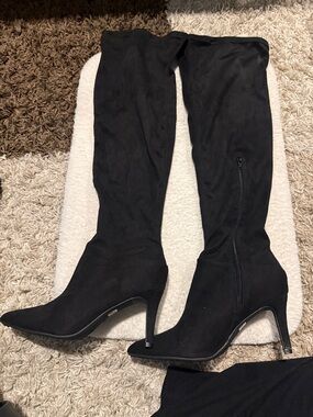 Rouge Women's Black Over-the-Knee Stiletto Boots